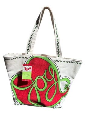 Brighton Tom Clancy Love & Joy Holiday Canvas Tote Bag
